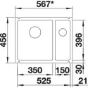Blanco 523746 SUBLINE 350 150-U
