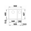 Blanco SUBLINE 340 - 160-F черный (525984)