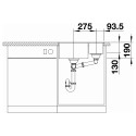 Blanco SUBLINE 340 - 160-F черный (525984)