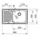 Teka CLASSIC MAX 1B 1D RHD ПОЛИРОВАННАЯ 11119200