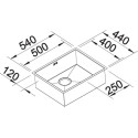 Blanco 521559 ZEROX DURINOX 500-U