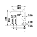 Blanco LINUS-S satin platinum 527699