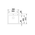 Blanco 523393 CLARON 500-IF - A DURINOX