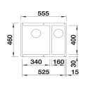 Blanco SUBLINE 340/160-U (527818)