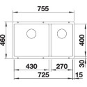 Blanco 527167 SUBLINE 430/270-U
