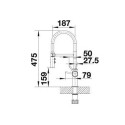 Blanco CATRIS-S Flexo black matt 525793