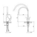 Змішувач для кухні Lidz Vida 015F3 з гнучким виливом (k35) LDVID015F3WHI43357 White