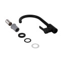 Змішувач для кухні Brinex Pure 015F U-образний Black Matt BRIPUR015FBLM