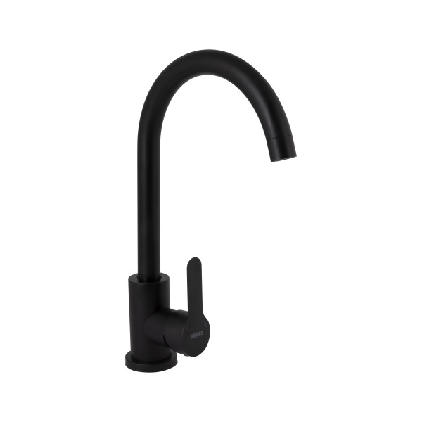 Змішувач для кухні Brinex Pure 015F U-образний Black Matt BRIPUR015FBLM