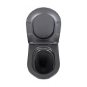 Унітаз підвісний Qtap Robin New Ultra Quiet безобідковий з сидінням Soft-close MATT BLACK QT13332381АSMB