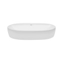 Комплект Qtap Scorpio: Раковина накладна овальна 610x400x120 мм White + Донний клапан PU02