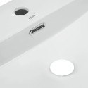 Комплект Qtap Nando LT: Раковина підвісна прамокутна 600х440х130 мм White + Донний клапан PU02O