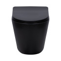 Унітаз підвісний Qtap Scorpio Ultra Quiet безобідковий з сидінням Soft-close MATT BLACK QT14332380AMB