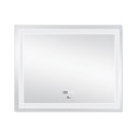 Дзеркало Qtap Mideya (DC-F614) 1000х800 з LED-підсвічуванням Touch, з антизапотіванням, з годинником, димером, рег. яскравості QT2078F614W
