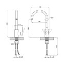 Змішувач для кухні Lidz Vida 015F (k35) LDVID015FNKS43355 Nickel