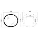 Дзеркало Qtap Gemini 800х700 з LED-підсвічуванням Touch, з антизапотіванням, з димером, рег. темп. кольору (3000-6500K) Reverse QT2578R8071W