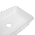 Раковина накладна Qtap Virgo N прямокутна без донного клапана WHITE QT18116308W