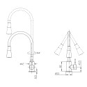 Змішувач для кухні Lidz Aria 015F31 з гнучким виливом (k35) LDARI015F31WNK36981 White / Nickel