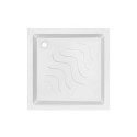 Набір Lidz душова кабіна Wawel SC90x90.SAT.LOW.FR, скло Frost 4 мм + піддон Mazur