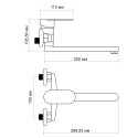 Змішувач для кухні Lidz Tani 009 настінний (k40) LDTAN009CRM44973 Chrome
