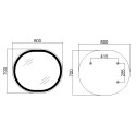 Дзеркало Qtap Gemini 800х700 з LED-підсвічуванням Touch, з антизапотіванням, з димером, рег. темп. кольору (3000-6500K) Reverse QT2578R8072B