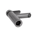 Змішувач для раковини Brinex Pure 001F низький Graphite BRIPUR001FGRP