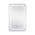 Дзеркало Qtap Mideya (DC-F911) 500х800 з LED-підсвічуванням Touch, з антизапотіванням, з годинником, димером, рег. яскравості QT2078F911W