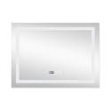 Дзеркало Qtap Mideya (DC-F904) 800х600 з LED-підсвічуванням Touch, з антизапотіванням, з годинником, димером, рег. яскравості QT2078F904W