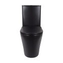 Унітаз підлоговий Qtap Scorpio Ultra Quiet безобідковий з сидінням Soft-close MATT BLACK QT14226088AMB