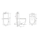 Унітаз підлоговий Qtap Robin New Ultra Quiet безобідковий з сидінням Soft-close WHITE QT13226083AW