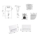 Готове рішення Qtap для ванної кімнати: Унітаз напольний Robin Ultra Quiet QT13223381AW + інсталяція QT0122490S+ клавіша QT0111M08V1384W