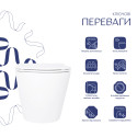 Готове рішення Qtap для ванної кімнати: Унітаз напольний Robin Ultra Quiet QT13223381AW + інсталяція QT0122490S+ клавіша QT0111M08V1384W