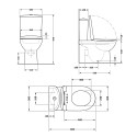 Унітаз підлоговий Qtap Robin Ultra Quiet безобідковий з сидінням Soft-close MATT BLACK QT13226083AMB
