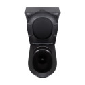 Унітаз підлоговий Qtap Robin Ultra Quiet безобідковий з сидінням Soft-close MATT BLACK QT13226083AMB