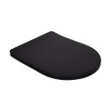 Унітаз підлоговий Qtap Robin Ultra Quiet безобідковий з сидінням Soft-close MATT BLACK QT13226083AMB