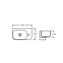Раковина Qtap Tern 450х260х158 White QT17115117LWN