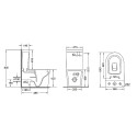 Унітаз-компакт Qtap Stork/Swan безобідковий з сідінням Soft-close QT15222178W