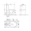Унітаз-компакт Qtap Robin Ultra Quiet безободковий з сидінням Soft-close QT13222128AUQ1W
