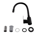 Змішувач для кухні Brinex Pure 015F3 з гнучким виливом   Black Matt BRIPUR015F3BLM