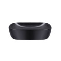 Комплект Qtap Robin: Раковина накладна прамокутна 610x400x145 мм Matt Black + Донний клапан PU03