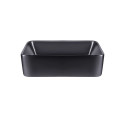 Комплект Qtap Tern: Раковина накладна прамокутна 475х370х140 мм Matt Black + Донний клапан PU03
