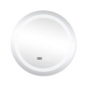 Дзеркало Qtap Mideya (DC-F803) R600 з LED-підсвічуванням Touch, з антизапотіванням, з годинником, димером, рег. яскравості QT2078F803W