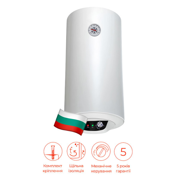 Бойлер DJOUL круглий механічне керування 80л/2000 W сухий тен (Y33/DRY 80L)