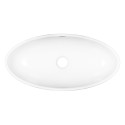 Раковина, умивальник ARDESTO Madeleine, штучний камінь, овальна, без отвору для змішувача та переливу, 590х295х130мм, накладний, білий
