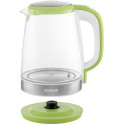 Електрочайник Sencor 2л, Strix, скло, 5 темп.реж, салатовий