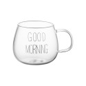 Набір чашок з ручками ARDESTO Good Morning, 430мл, 2шт, боросилікатне скло, прозорий