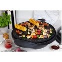 Гриль Russell Hobbs барбекю Indoor Outdoor 2400Вт, темп. режимів-5, діаметр- 43.5см, з`ємні пластини, метал, чорний