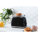 Тостер Russell Hobbs Honeycomb 850Вт, широкі слоти, пластик, чорний