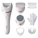 Епілятор Philips Epilator Series 8000 дисковий, акумуляторний , пінцет.-32, волог.+сух., насадок-5, біло-рожевий
