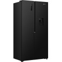 Холодильник SBS Gorenje, 179х62х92см, 2 двері, 344(197)л, А+, NF+, Інв., Зона св-ті, диспенсер, генератор льоду, Зовн. Диспл, чорний